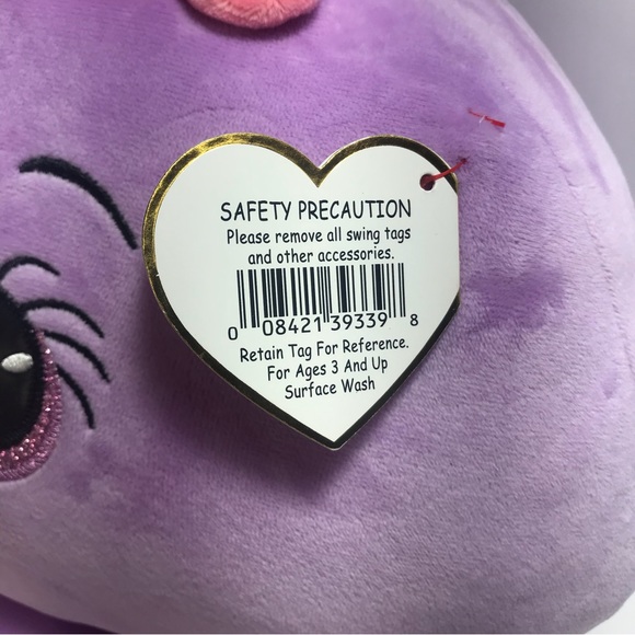 Ty Purple Plush Stuffed Animal Octavia Octopus Squishy Beanie 10" - Picture 9 of 12